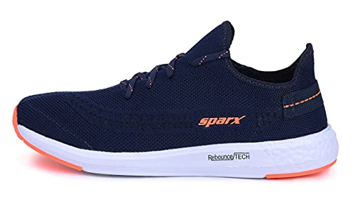 Sparx Men s SM 482 Navy Blue Neon Orange Sports Shoes UK 9 SM482NBNOR009
