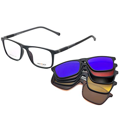 Buy grey jack Clip On Sunglasses with Polarized Lens and Nifght