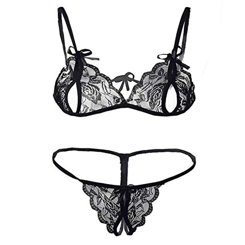 Embrave Women's Net Lace Lingerie Set for Honeymoon Bra Panty Bikini S –  NavaStreet - United Kingdom