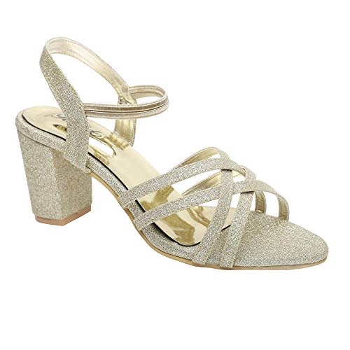 Silver sandals hotsell 2 inch heel