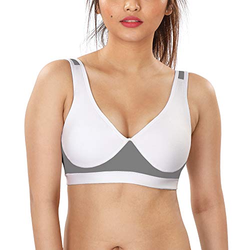 dermawear Women's Cotton Blended Non Padded Wire Free Sports Bra