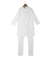 Load image into Gallery viewer, PINK N BLUE BY FBB Boy&#39;s cotton a line Kurta Pyjama (1001638409_White_9-10y)
