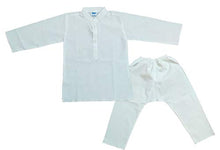 Load image into Gallery viewer, shaishav wears Baby boy/Kid Cotton Kurta &amp; Pyjama (0 Months - 5 Year) (6-12 Months, White)

