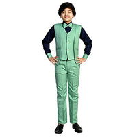 RUDRSHRI Boy's 3-Piece Suit Green