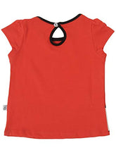 Load image into Gallery viewer, Teddy Girl&#39;s Cotton Half Sleeves T-shirt and Pants Set (Black, Red, 6-12 Months)
