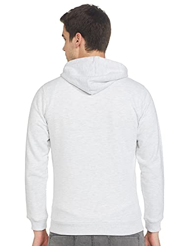 LAWMAN PG3 Men s Cotton Hooded Neck Sweatshirts LW SWT CT SPT 1 FSHDY WTMLNG WHITE MELANGE M