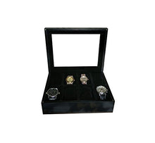 Load image into Gallery viewer, SLK Wood Products Wooden Watch Box (Charcoal Black, 8 Watches)
