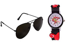 Load image into Gallery viewer, pass pass Analogue Black Kids Watch &amp; Sunglasses for Age 3 to 8 Years Boys &amp; Girls (Pack-2)
