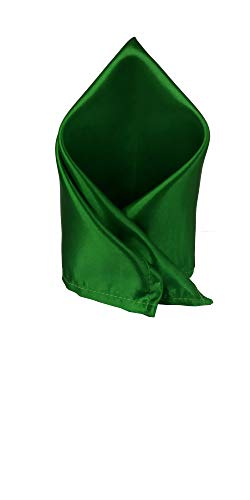 BLACKSMITH Men's Parrot Green Satin Pocket Square [11 x 11 inches ]