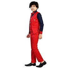 Load image into Gallery viewer, RUDRSHRI Boy&#39;s 3-Piece Suit Red
