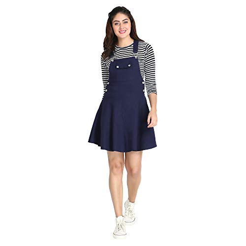 Navy dungaree dress cheap