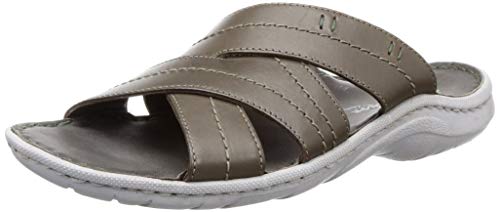 Clarks Men Olive Leather Sandals-10 UK/India (44.5 EU) (91261468887100)