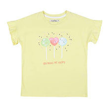 Load image into Gallery viewer, PalmTree Girls&#39; Yellow Knits Top | Knits | Roundneck | Hand-wash | Regular Fit | Yellow | 12M
