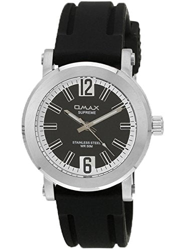 OMAX Analog Silicone Strap Black DIAL Watch for Boys (MONTRES OMAX S.A. - A Swiss Watch Company)