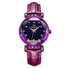 Load image into Gallery viewer, Nakzen Starry Shine Diamond Cut Dial Ladies Watch - Purple
