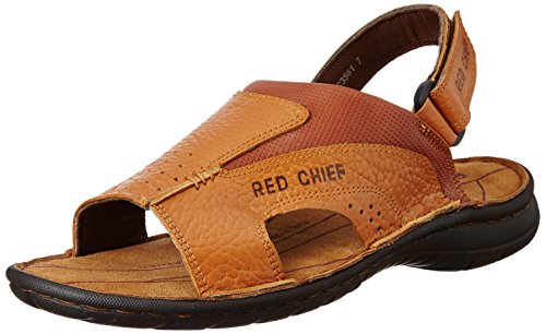 Red Chief Men's Elephant Tan Leather Sandals-8 UK/India (42 EU) (RC3561 107)
