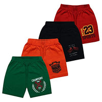 MIST N FOGG Boys & Girls Sports Shorts (Pack of 4) (MNFSHT002_5-6_Multicolored_5-6 Years)