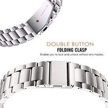Load image into Gallery viewer, Acm Watch Strap Stainless Steel Metal 22mm Compatible with Fossil Neutra Chronograph Amber Smartwatch Belt Luxury Band Metallic Silver
