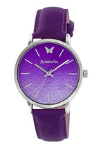 Load image into Gallery viewer, Accessorize -Gold Silver Graduated Butterfly Purple Strap Watch AZ2031 (Made in U,K)
