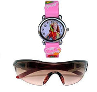 pass pass Sunglasses Analogue Girl's Watch for Baby Kids Combo 3 to 8 yrs (Pack-2, Pink)