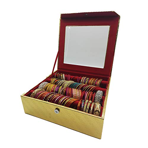 Ankit Traders Wooden Velvet Bangle Box Bangle Organizer Box