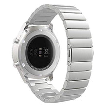 Load image into Gallery viewer, Acm Watch Strap Stainless Steel Metal 22mm Compatible with Fossil Q Commuter Hybrid Smartwatch Belt Matte Finish Luxury Band Silver

