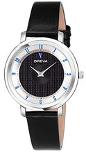 Load image into Gallery viewer, Oreva Leather Womens &amp; Girls Round Analogue Watches (Silver-Black 1)
