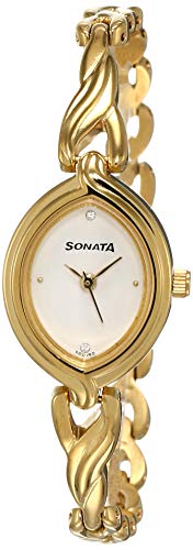 Sonata Analog White Dial Women's Watch NM8109YM01/NN8109YM01