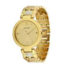 Load image into Gallery viewer, Chronikle Unique Women&#39;s Metal Chain Wrist Watch with Diamond Studded Stones (Dial Color: Golden | Band Color: Golden)
