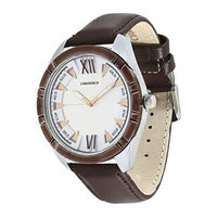 CHRONIKLE Men's Analog Men's Watch (White Dial, Brown Colored Strap)