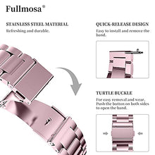 Load image into Gallery viewer, Fullmosa Quick Release Watch band, Stainless Steel Watch strap 16mm, 18mm, 20mm, 22mm or 24mm, 22mm Rose Pink
