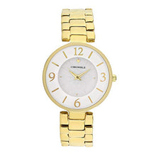 Load image into Gallery viewer, Chronikle Unique Women&#39;s Metal Chain Wrist Watch with Diamond Studded Stones On Dial (Dial Color: White | Band Color: Golden)
