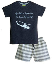Load image into Gallery viewer, Shaishav wears Cotton Baby Boy&#39;s T-Shirt and Shorts Set (Dark Grey, 3-4 Years)
