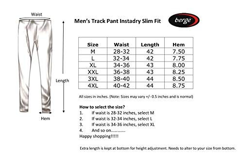 berge' Men's Instadry Dryfit Slim Fit Polyester Track Pant with Secure –  NavaStreet - United Kingdom