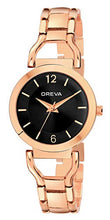 Load image into Gallery viewer, Oreva Metal Womens &amp; Girls Round Analogue Watches (Black)

