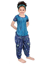 Load image into Gallery viewer, TUCUTE Girl&#39;s Sarina Printed Top and Dhoti Set Pack of 1 (Kids Dhoti Top_Denim Blue_5-6 Years)
