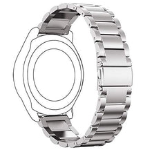 Load image into Gallery viewer, Acm Watch Strap Stainless Steel Metal 22mm Compatible with Fossil Q Crewmaster Smartwatch Belt Luxury Band Metallic Silver
