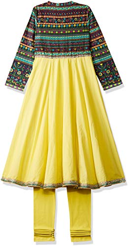 BIBA Girls Girl s Cotton Anarkali Salwar Suit Set