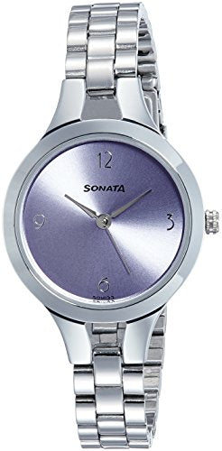 Sonata Steel Daisies Analog Purple Dial Women's Watch NL8151SM02/NN8151SM02