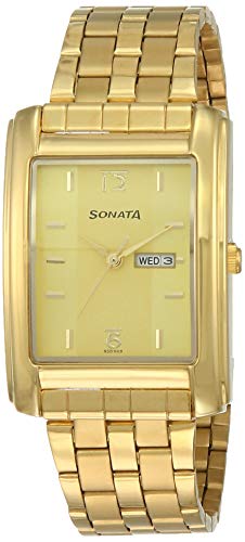 Sonata Analog Gold Dial Men's Watch NM7953YM04/NN7953YM04