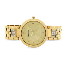 Load image into Gallery viewer, Chronikle Unique Women&#39;s Metal Chain Wrist Watch with Diamond Studded Stones (Dial Color: Golden | Band Color: Golden)
