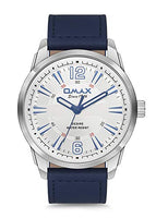 OMAX Analog Silver Dial Mens Watch with Blue Strap - GX29P64I
