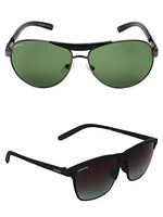 Creature Green & Black Sunglasses Combo with UV Protection (Lens-Green & Black||Frame-Grey & Black||SUN-036-DOIT-006)