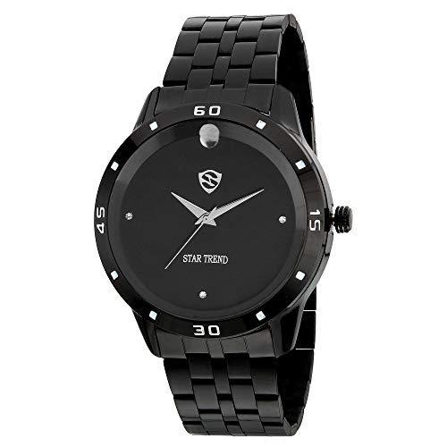 Star Trend ST-6004 Full Black Watch for Men's|Boy's