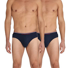 Load image into Gallery viewer, U.S. POLO ASSN. Men&#39;s Mid-Waist Solid 100% Cotton Briefs Pack of 2 (I666-615-P2_Assorted_L)
