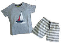 shaishav wears Cotton Baby Boy's T-Shirt and Shorts Set (6-12 Months) Grey