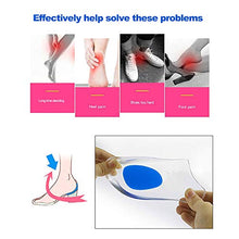 Load image into Gallery viewer, 1 Pair Silicone Gel Heel Cups Pads Shoe Inserts Soft Anti-Slip Foot Pain Relief Insoles Cushion Foot Care for Women and Men
