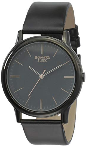 Sonata Sleek 2.0 Analog Black Dial Men's Watch NM7128NL02/NN7128NL02
