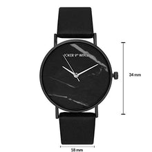 Load image into Gallery viewer, Joker &amp; Witch Giselle Marble Dial Black Watch for Women
