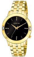 Oreva Metal Men's/Boy's Wrist Watches (Black)